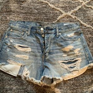 Distressed Jean Shorts